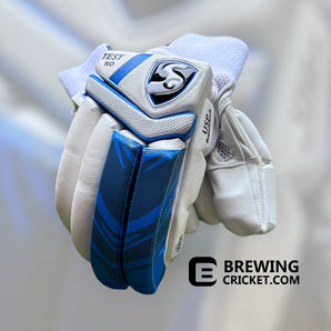 SG. Test RO Rohit Sharma White Blue - Batting Gloves