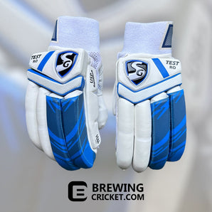 SG. Test RO Rohit Sharma White Blue - Batting Gloves