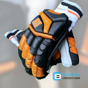 SS TON Super Test IPL Blue/Orange - Batting Gloves