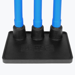 DSC Plastic Stumps Set, Heavy Rubber Stand - Training Equipment